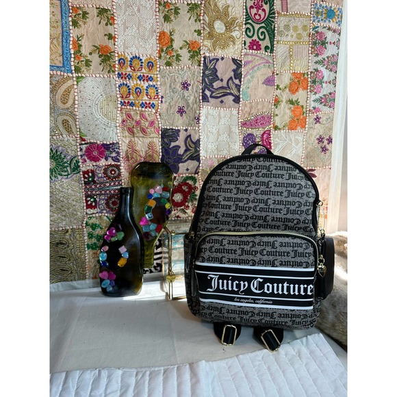 📚✏️🚌BACK TO SCHOOL Juicy couture blk backpack nwt - Picture 10 of 11